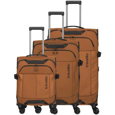 Sada cestovných kufrov Travelite Briize S,M,L Curry Sada cestovných kufrov Travelite Briize S,M,L Curry
