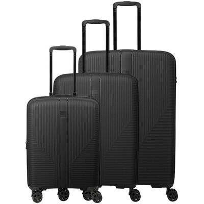 Sada cestovných kufrov Travelite Air Stripe S exp, M exp, L Black Sada cestovných kufrov Travelite Air Stripe S exp, M exp, L Black