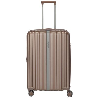 Stredný škrupinový kufor na kolieskach Travelite Paros 4w M Cappuccino Stredný škrupinový kufor na kolieskach Travelite Paros 4w M Cappuccino
