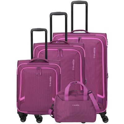 Sada cestovných kufrov Travelite Corsiica S,M,L,BB Pink Sada cestovných kufrov Travelite Corsiica S,M,L,BB Pink
