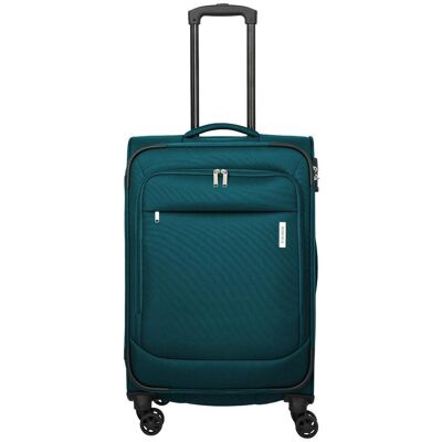 Stredný textilný kufor Travelite Priego M Petrol Stredný textilný kufor Travelite Priego M Petrol