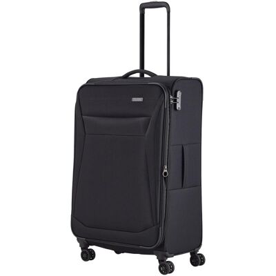 Veľký textilný kufor na kolieskach Travelite Chios L Black Veľký textilný kufor na kolieskach Travelite Chios L Black