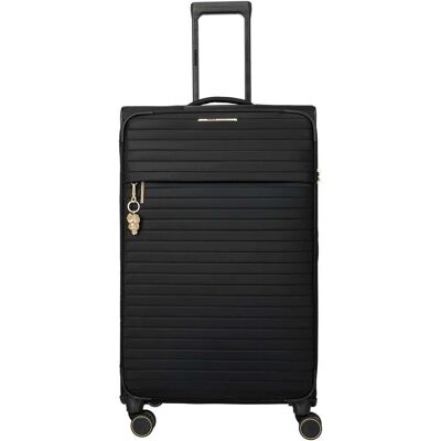 Veľký textilný kufor na kolieskach Travelite BARBARA Stepp L Black Veľký textilný kufor na kolieskach Travelite BARBARA Stepp L Black