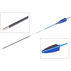 Goodgoods modrý karbónový šíp do luku 28" priemer 7 mm morky perie Goodgoods modrý karbónový šíp do luku 28" priemer 7 mm morky perie