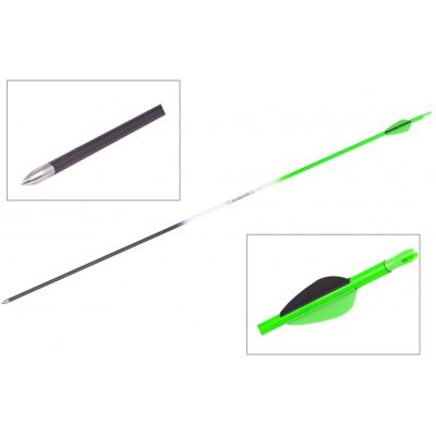GoodGoods zelený karbónový šíp do luku 28", priemer 6 mm, plastové letky GoodGoods zelený karbónový šíp do luku 28", priemer 6 mm, plastové letky