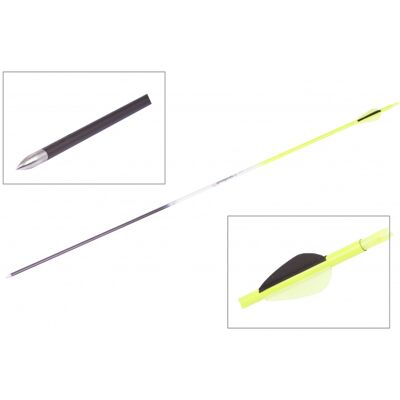 GoodGoods žltý karbónový šíp do luku 30", priemer 6 mm, plastové letky GoodGoods žltý karbónový šíp do luku 30", priemer 6 mm, plastové letky