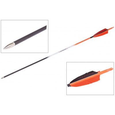 GoodGoods oranžový karbónový šíp do luku 32", priemer 7 mm, morčacie letky GoodGoods oranžový karbónový šíp do luku 32", priemer 7 mm, morčacie letky