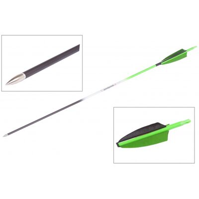 GoodGoods zelený karbónový šíp do luku 32", priemer 7 mm, morčacie letky GoodGoods zelený karbónový šíp do luku 32", priemer 7 mm, morčacie letky