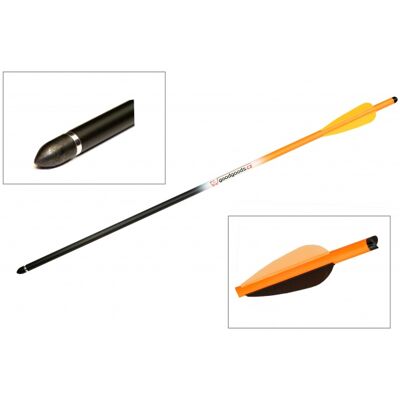 Goodgoods Karbónový šíp do kuše 16" s výmenným hrotom 9 mm x 40,6 cm, oranžový Goodgoods Karbónový šíp do kuše 16" s výmenným hrotom 9 mm x 40,6 cm, oranžový