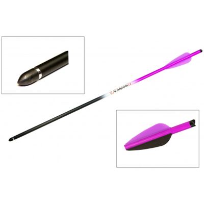 Goodgoods Karbónový šíp do kuše 22" s výmenným hrotom 9 mm x 55,8 cm, fialový Goodgoods Karbónový šíp do kuše 22" s výmenným hrotom 9 mm x 55,8 cm, fialový