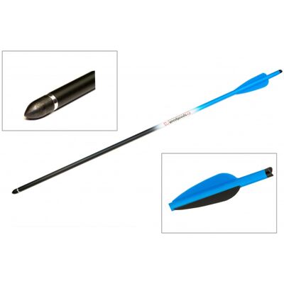 Goodgoods Karbónový šíp do kuše 20" s výmenným hrotom 9 mm x 50,8 cm, modrý Goodgoods Karbónový šíp do kuše 20" s výmenným hrotom 9 mm x 50,8 cm, modrý