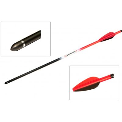 Goodgoods Karbónový šíp do kuše 22" s výmenným hrotom 9 mm x 55,8 cm, červený Goodgoods Karbónový šíp do kuše 22" s výmenným hrotom 9 mm x 55,8 cm, červený
