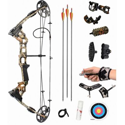 Jinx Nastaviteľný kladkový lúk Dreamer Camo 20-70 lbs s bohatým príslušenstvom 30" Jinx Nastaviteľný kladkový lúk Dreamer Camo 20-70 lbs s bohatým príslušenstvom 30"