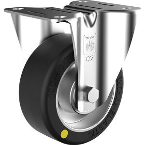 Wicke Obruč z elastickej gumy ESD, Ø x šírka kolesa 125 x 40 mm, nosnosť 200 kg, pevné koliesko