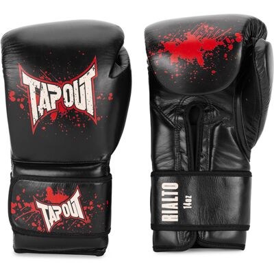 Tapout Leather Boxing Gloves (1 Pair) Čierna 10 Oz Tapout Leather Boxing Gloves (1 Pair) Čierna 10 Oz