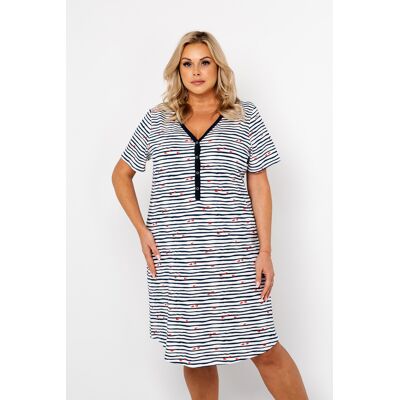 Italian Fashion Dámska Košeľa Corfu S Krátkym Rukávom - Potlač Biela S Italian Fashion Dámska Košeľa Corfu S Krátkym Rukávom - Potlač Biela S
