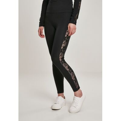 Urban Classics Women'S Striped Lace Leggings Black Čierna Xs Urban Classics Women'S Striped Lace Leggings Black Čierna Xs