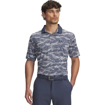 Men'S T-Shirt Under Armour Drive Chill Printed Polo Modrá M Men'S T-Shirt Under Armour Drive Chill Printed Polo Modrá M