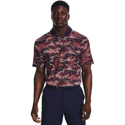 Men'S Polo Shirt Under Armour Iso-Chill Palm Dash Polo Tmavočervená M Men'S Polo Shirt Under Armour Iso-Chill Palm Dash Polo Tmavočervená M
