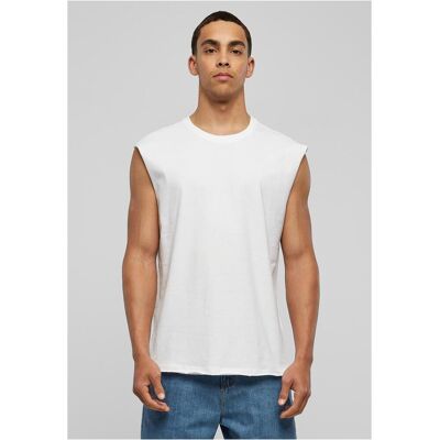 Urban Classics White Sleeveless T-Shirt With Open Hem Šedá 3xl Urban Classics White Sleeveless T-Shirt With Open Hem Šedá 3xl
