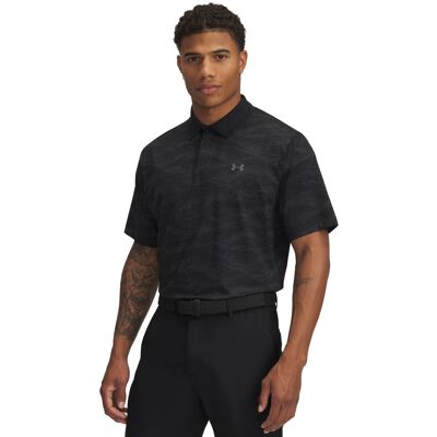 Men'S T-Shirt Under Armour Drive Chill Printed Polo Čierna S Men'S T-Shirt Under Armour Drive Chill Printed Polo Čierna S