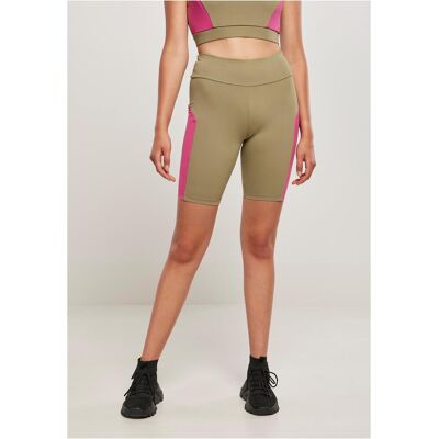 Urban Classics Women'S Color Block Cycle Khaki/light Purple Shorts Kaki Xs Urban Classics Women'S Color Block Cycle Khaki/light Purple Shorts Kaki Xs