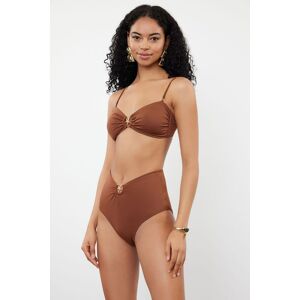 Trendyol Brown Premium Accessory High Waist Hipster Bikini Bottom Tmavočervená 34 Trendyol Brown Premium Accessory High Waist Hipster Bikini Bottom Tmavočervená 34