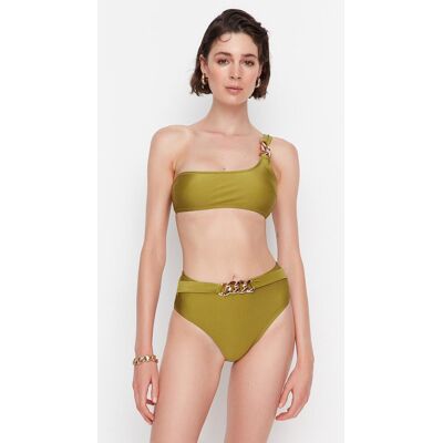 Dámsky Bikinový Top Trendyol Chain Hnedá 34 Dámsky Bikinový Top Trendyol Chain Hnedá 34