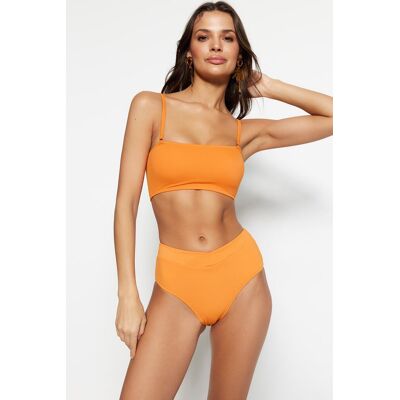Dámske Plavky Vrchný Diel Trendyol Textured Oranžová 34 Dámske Plavky Vrchný Diel Trendyol Textured Oranžová 34