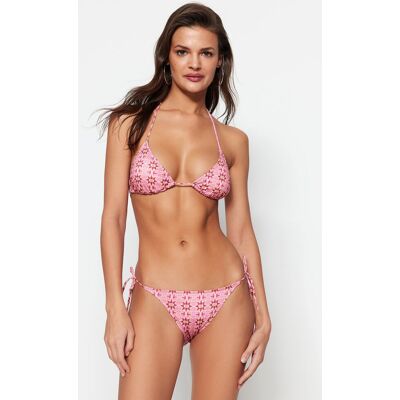 Trendyol Geometrický Vzorovaný Kravata Normálna Noha Bikiny Spodná Časť Tmavočervená 38 Trendyol Geometrický Vzorovaný Kravata Normálna Noha Bikiny Spodná Časť Tmavočervená 38