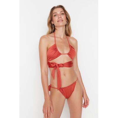 Dámsky Bikinový Top Trendyol Tied Červená 42 Dámsky Bikinový Top Trendyol Tied Červená 42