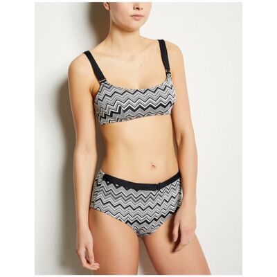 Koton Patterned Bikini Top Šedá 34 Koton Patterned Bikini Top Šedá 34