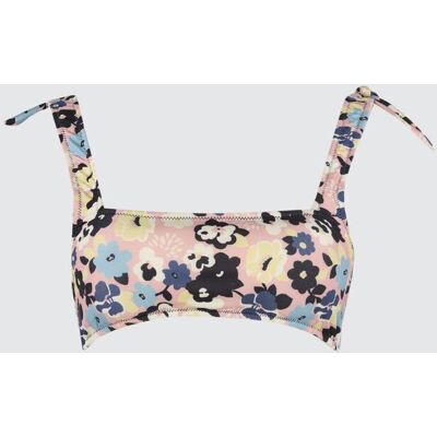 Trendyol Floral Coated Bikini Top Krémová 34 Trendyol Floral Coated Bikini Top Krémová 34