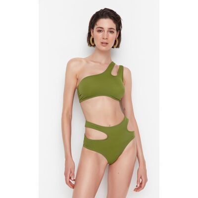 Trendyol Khaki Vystrihol Detailné Spodné Diely Bikín Kaki 38 Trendyol Khaki Vystrihol Detailné Spodné Diely Bikín Kaki 38