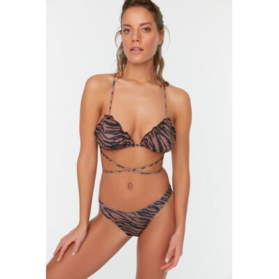 Bikiny Set Trendyol Basic Hnedá 36 Bikiny Set Trendyol Basic Hnedá 36
