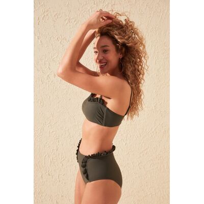 Trendyol Bikini Bottom - Khaki - Solid Color Hnedá 34 Trendyol Bikini Bottom - Khaki - Solid Color Hnedá 34