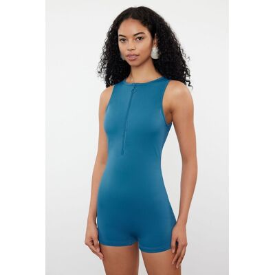 Trendyol Oil Barbell Neck Shorts Swimsuit Modrá 34 Trendyol Oil Barbell Neck Shorts Swimsuit Modrá 34