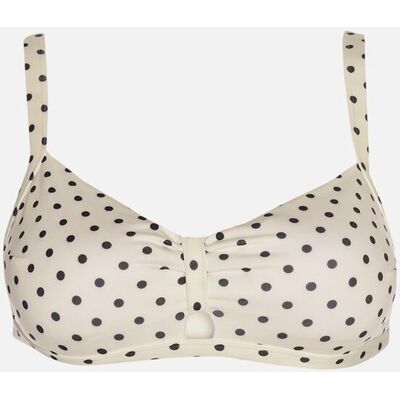 Trendyol White Polka Dot Bikini Top Krémová 34 Trendyol White Polka Dot Bikini Top Krémová 34