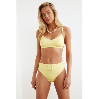 Dámske Plavky Spodný Diel Trendyol High Waist Krémová 34 Dámske Plavky Spodný Diel Trendyol High Waist Krémová 34