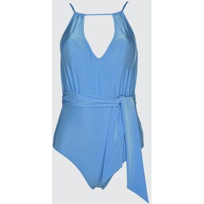 Trendyol Saks Halter Collar Tingling Detailed Swimsuit Svetlomodrá 34 Trendyol Saks Halter Collar Tingling Detailed Swimsuit Svetlomodrá 34