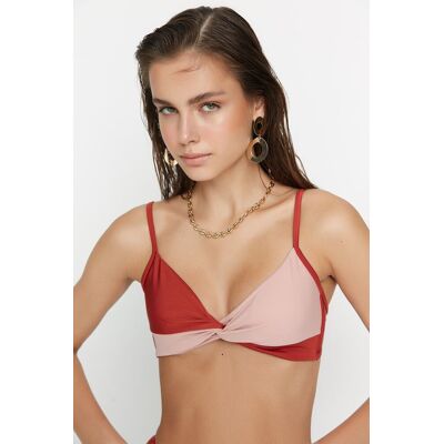 Dámsky Bikinový Top Trendyol Knot Červená 34 Dámsky Bikinový Top Trendyol Knot Červená 34