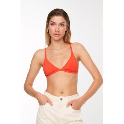 Trendyol Red Triangle Bikini Top Červená 34 Trendyol Red Triangle Bikini Top Červená 34