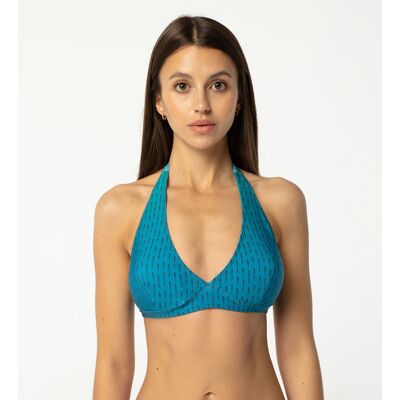 Aloha From Deer Woman'S Phthalo Anti Social Halter Neck Bikini Top Bth Afd747 Modrá M Aloha From Deer Woman'S Phthalo Anti Social Halter Neck Bikini Top Bth Afd747 Modrá M