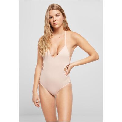 Urban Classics Women'S Ribbed Swimsuit Rose Krémová Xs Urban Classics Women'S Ribbed Swimsuit Rose Krémová Xs