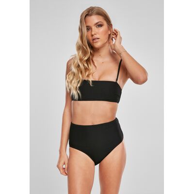 Urban Classics Women'S High Waisted Bandeau Bikini Black Čierna Xs Urban Classics Women'S High Waisted Bandeau Bikini Black Čierna Xs