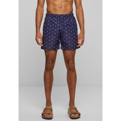 Urban Classics Pattern Swimsuit Shorts Flamingo Modrá Xl Urban Classics Pattern Swimsuit Shorts Flamingo Modrá Xl