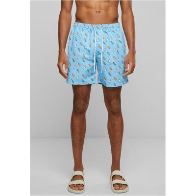 Urban Classics Swimsuit With Light Blue/ice Pattern Svetlomodrá 5xl Urban Classics Swimsuit With Light Blue/ice Pattern Svetlomodrá 5xl