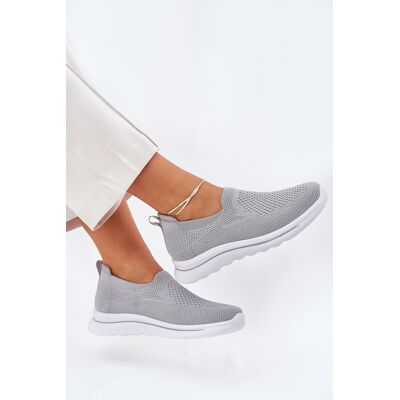 EVENTO Boto Dámske Textilné Slip-On Tenisky Šedé Adiora Šedá 37 EVENTO Boto Dámske Textilné Slip-On Tenisky Šedé Adiora Šedá 37