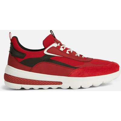 Red Men'S Sneakers Geox Spherica Actif D - Men Biela 43-46 Red Men'S Sneakers Geox Spherica Actif D - Men Biela 43-46