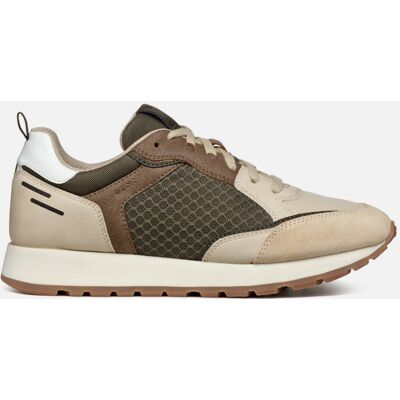 Green-Cream Men'S Sneakers Geox Partenio - Men'S 42 Green-Cream Men'S Sneakers Geox Partenio - Men'S 42